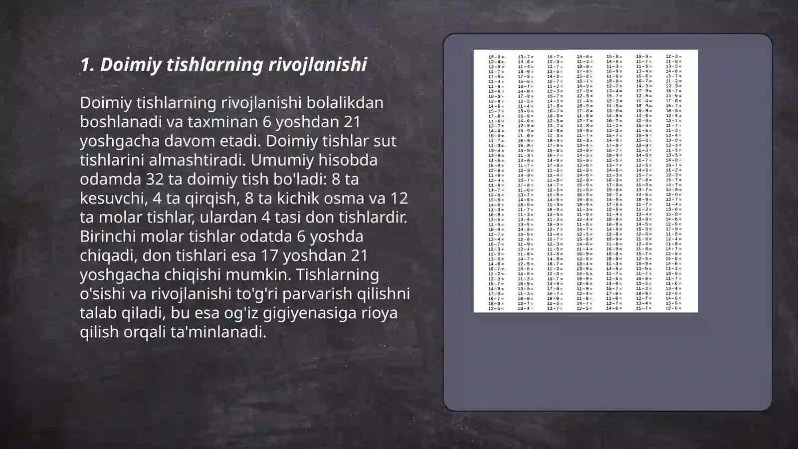 Doimiy tishlovdagi chaynov tishlarining tuzilishi 3