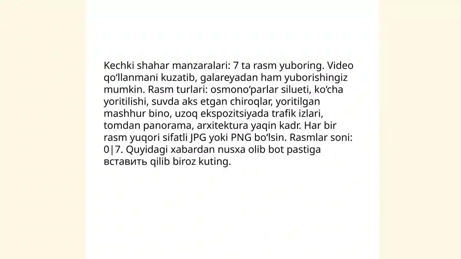Yuqoridagi video qo'llanmani 3