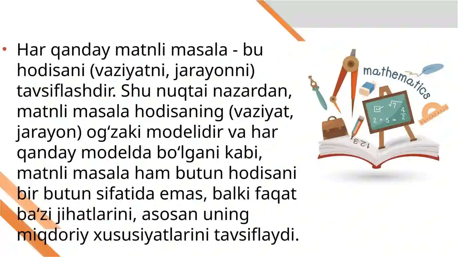 Matnli masala va ularni yechish usullari 3