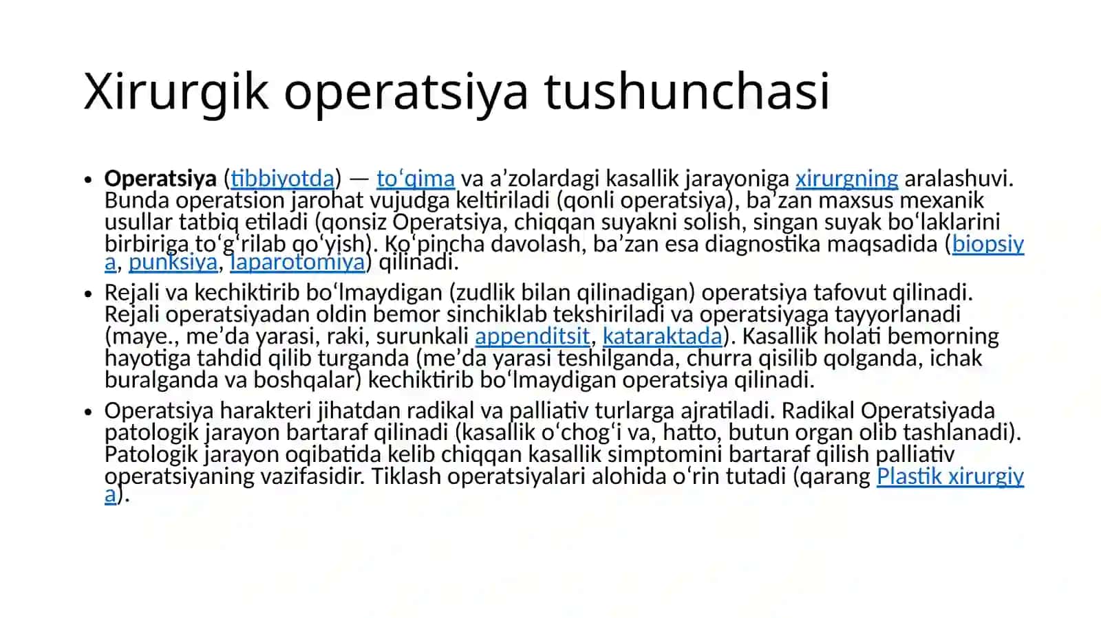 Xirurgik operatsiya tushunchasi 3
