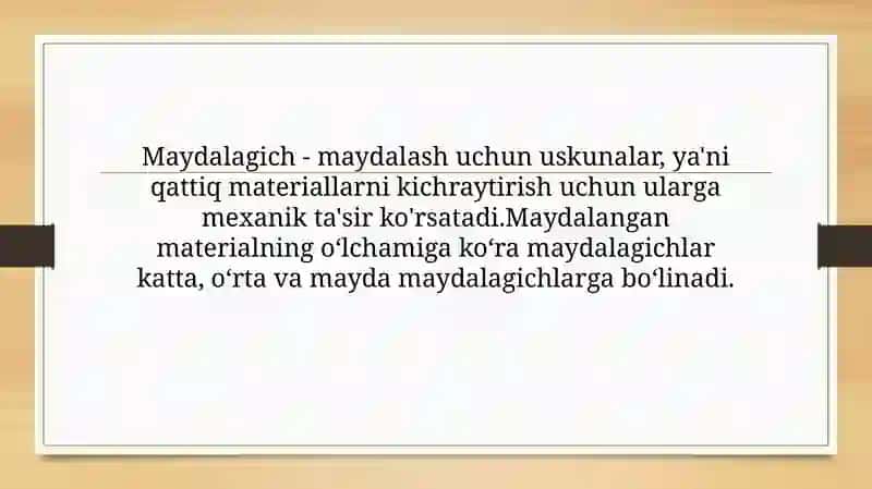 Zamonaviy gidravlik uzatmali maydalagichlar. 3