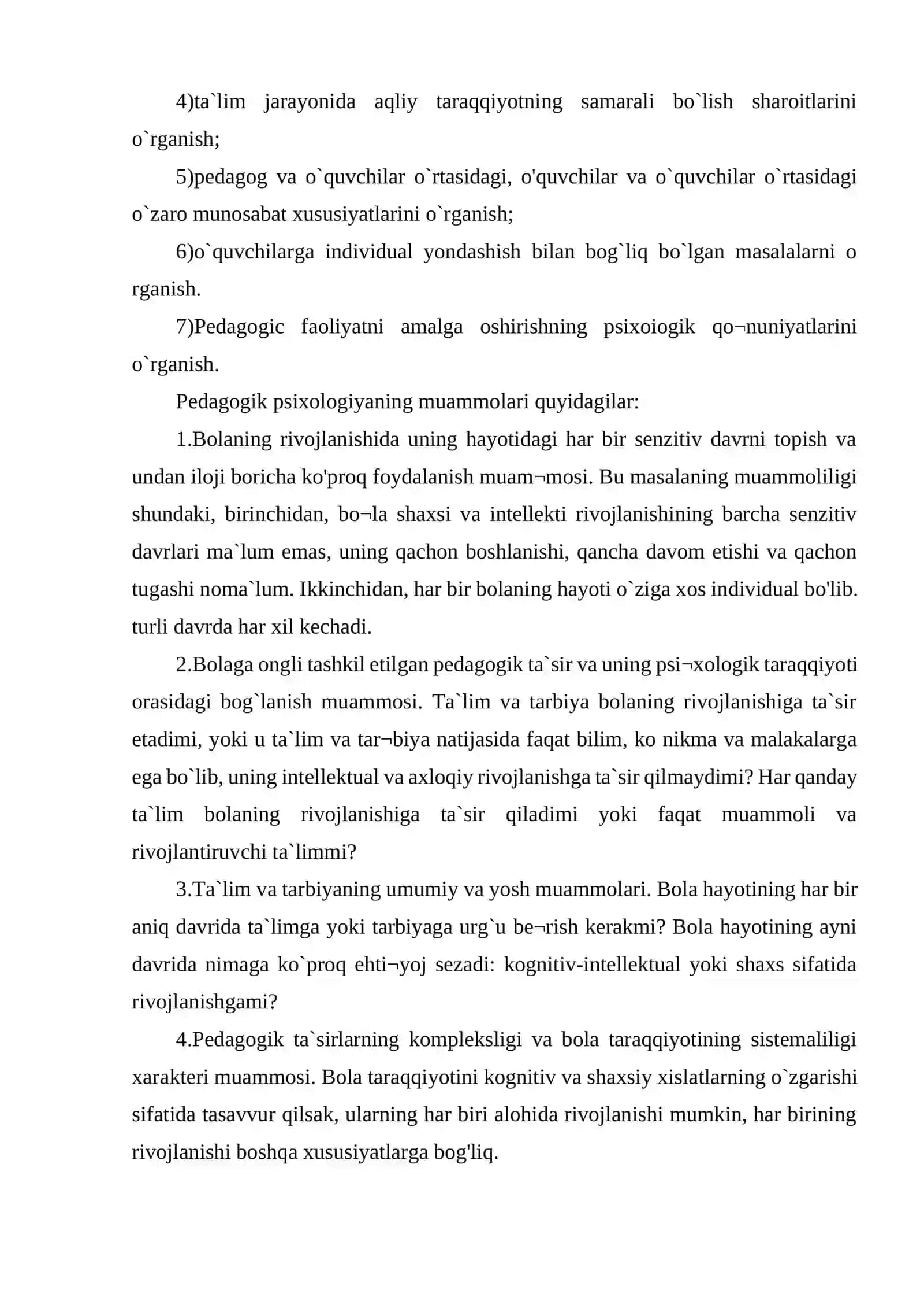 PEDAGOGIKA VA PSIXOLOGIYA FANINING PREDMETI, MAQSADI VA VAZIFALARI. 3