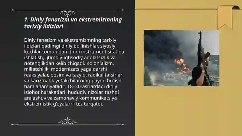 Diniy Fanatizm, Ekstremizm, Fundamentalizm, Terrorizm: Tarixiy Rivojlanish va Zamonaviy Tahdidlar 3