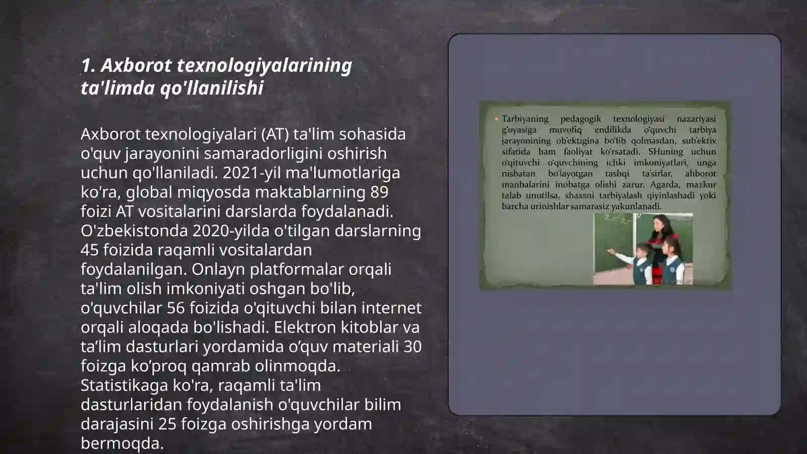 Axborotning ta'lim va tarbiya jarayonidagi oʻrni va ahamiyati 3