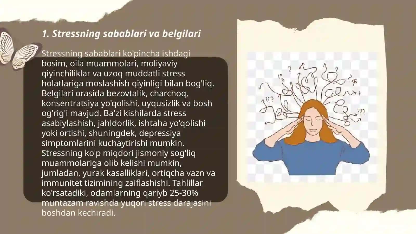Stressdan saqlanish va uni boshqarish (Kopen strategiyalari) 3
