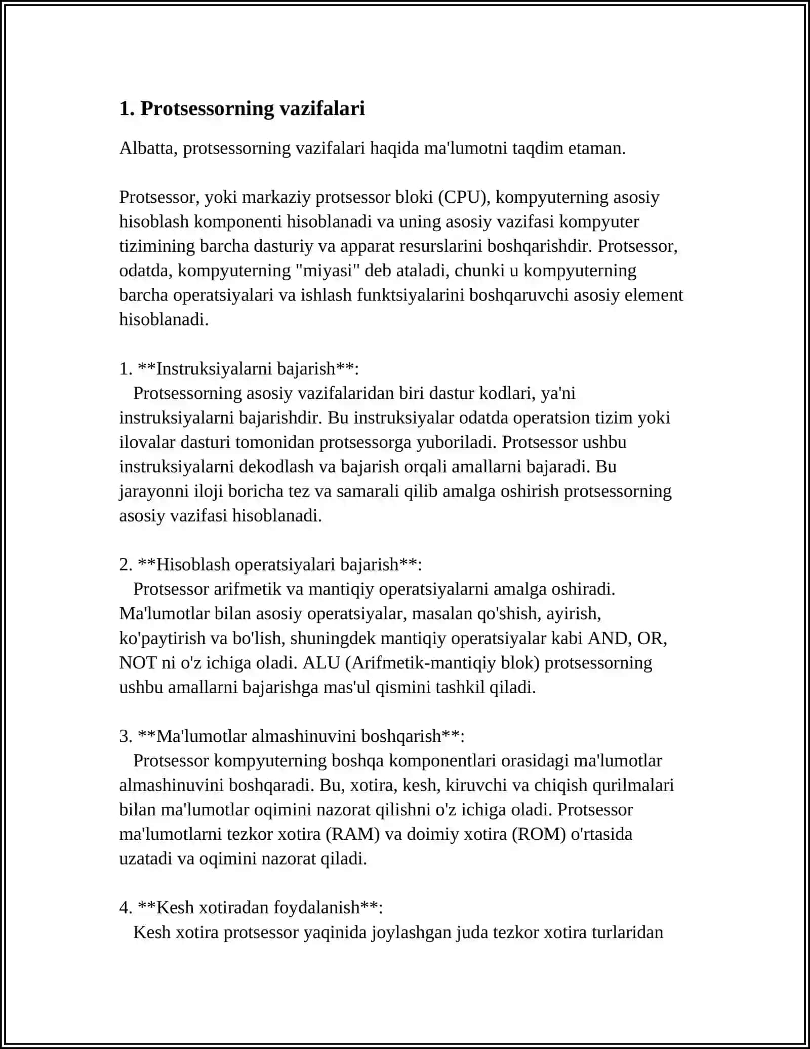 KOMPYUTERNING ASOSIY QURILMALARINING VAZIFALARI TASNIFI 3