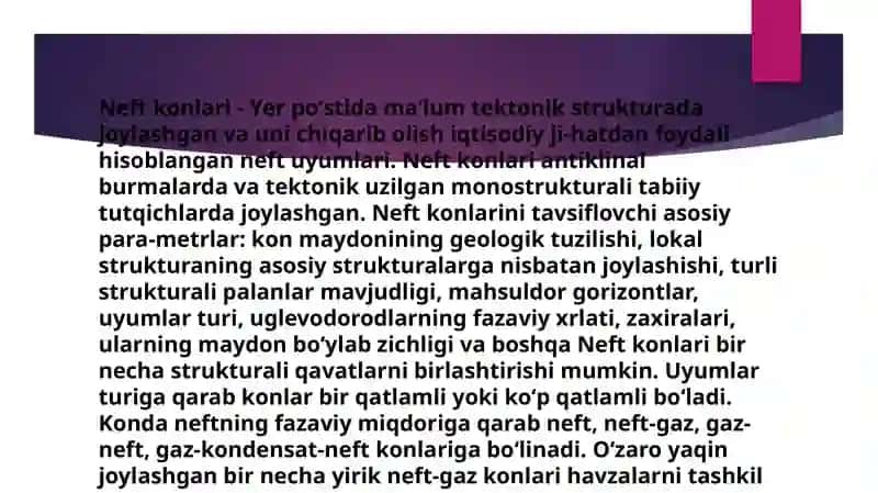 Neft konlarini ishlatish bosqichlarining umumiy tavsifi 3
