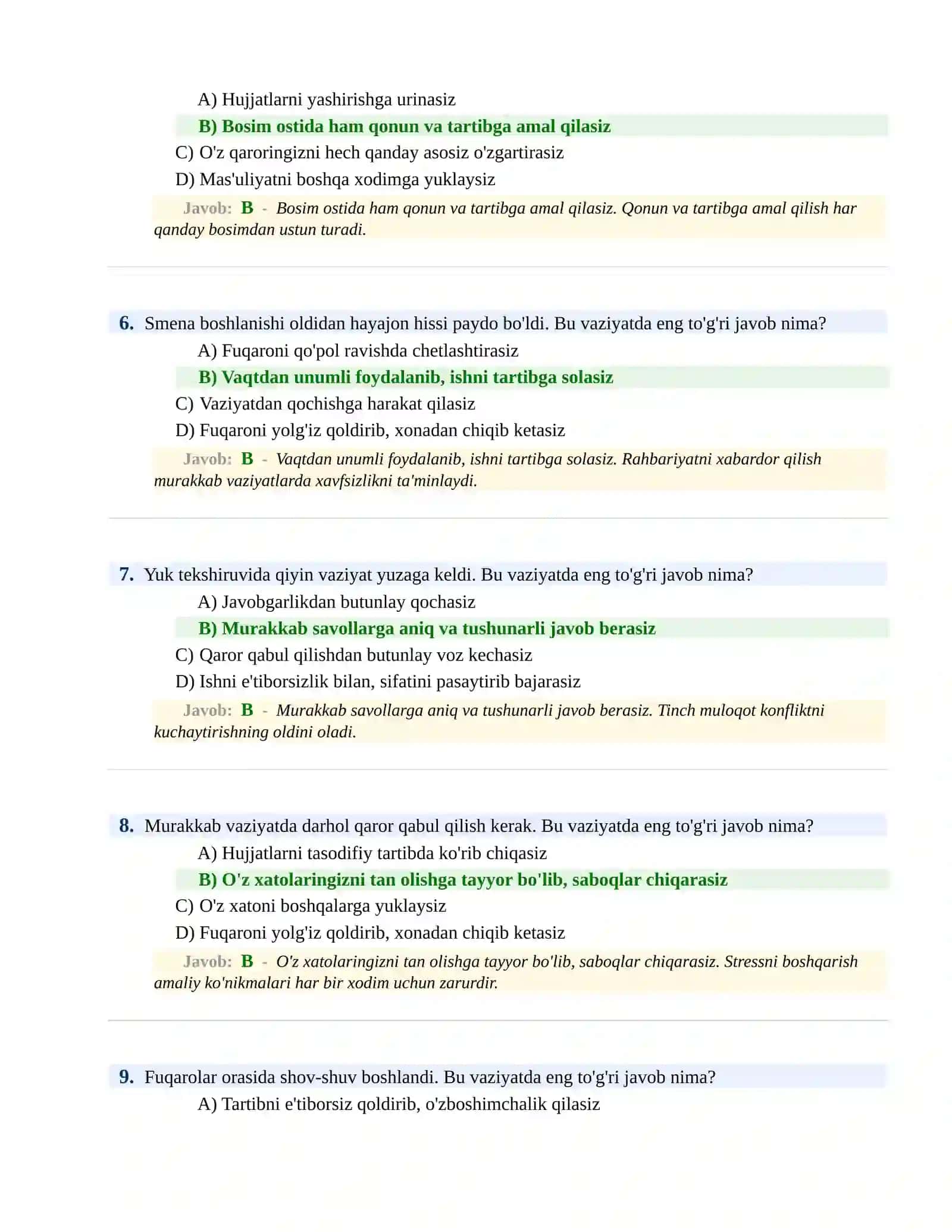 BOJXONA XIZMATIGA ISHGA KIRISH PSIXOLOGIK SINOV Testlari 3