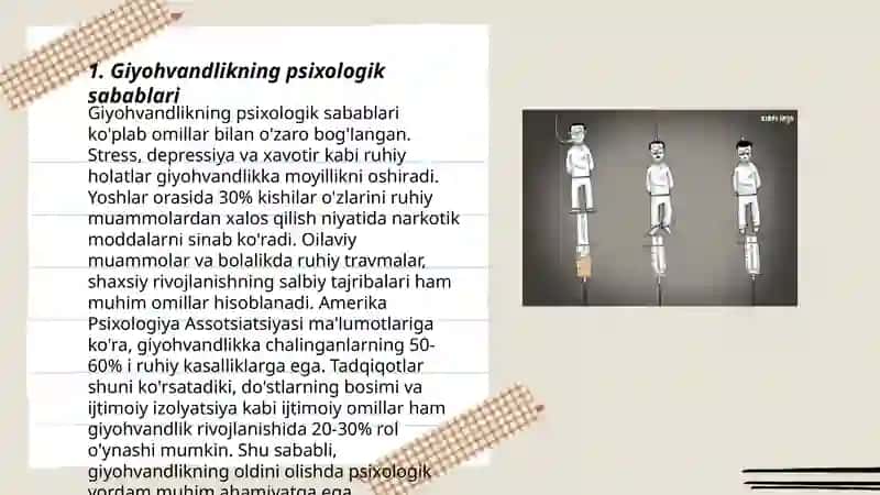 Giyohvandlik deviant xulqning namoyon boʻlisho sifatida 3