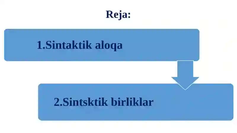 Sintaktik aloqa, sintaktik birliklar 3