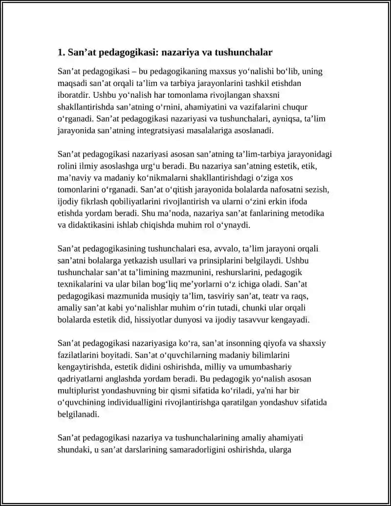 San’at pedagogikasi: nazariya va tushunchalar 3