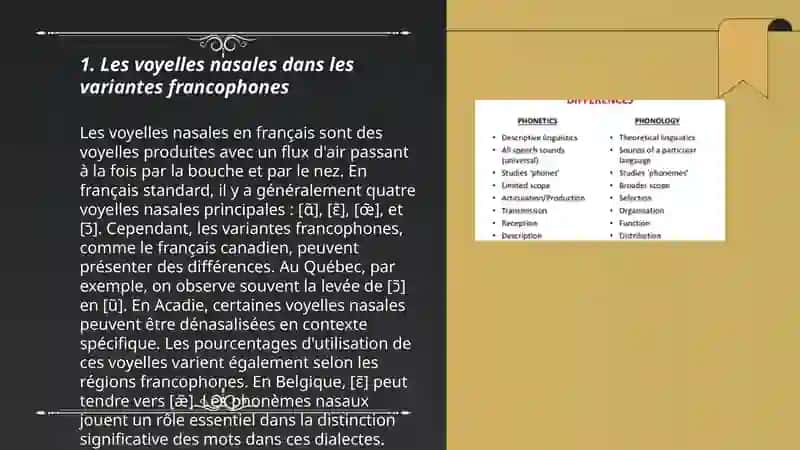 Les caractéristiques phonétiques spécifiques dans les variantes de la langue étudiée 3