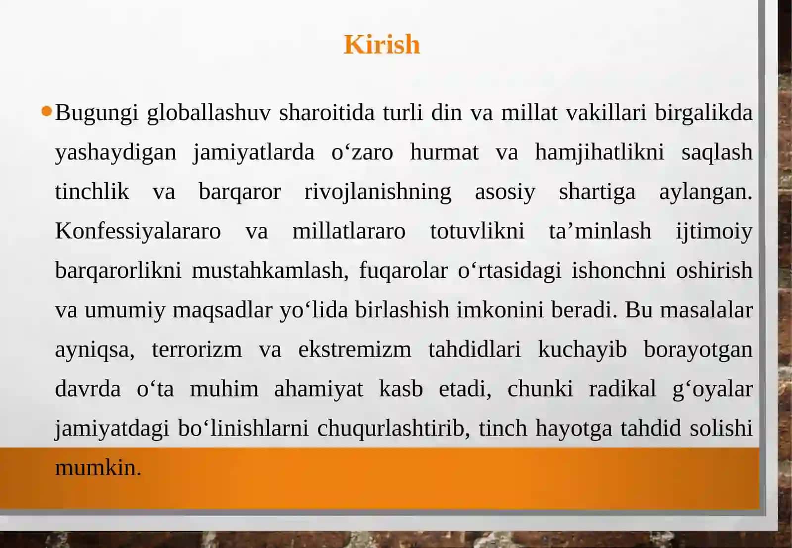 Jamiyatda konfessiyalararo va millatlararo totuvlikni ta'minlash masalalari 3