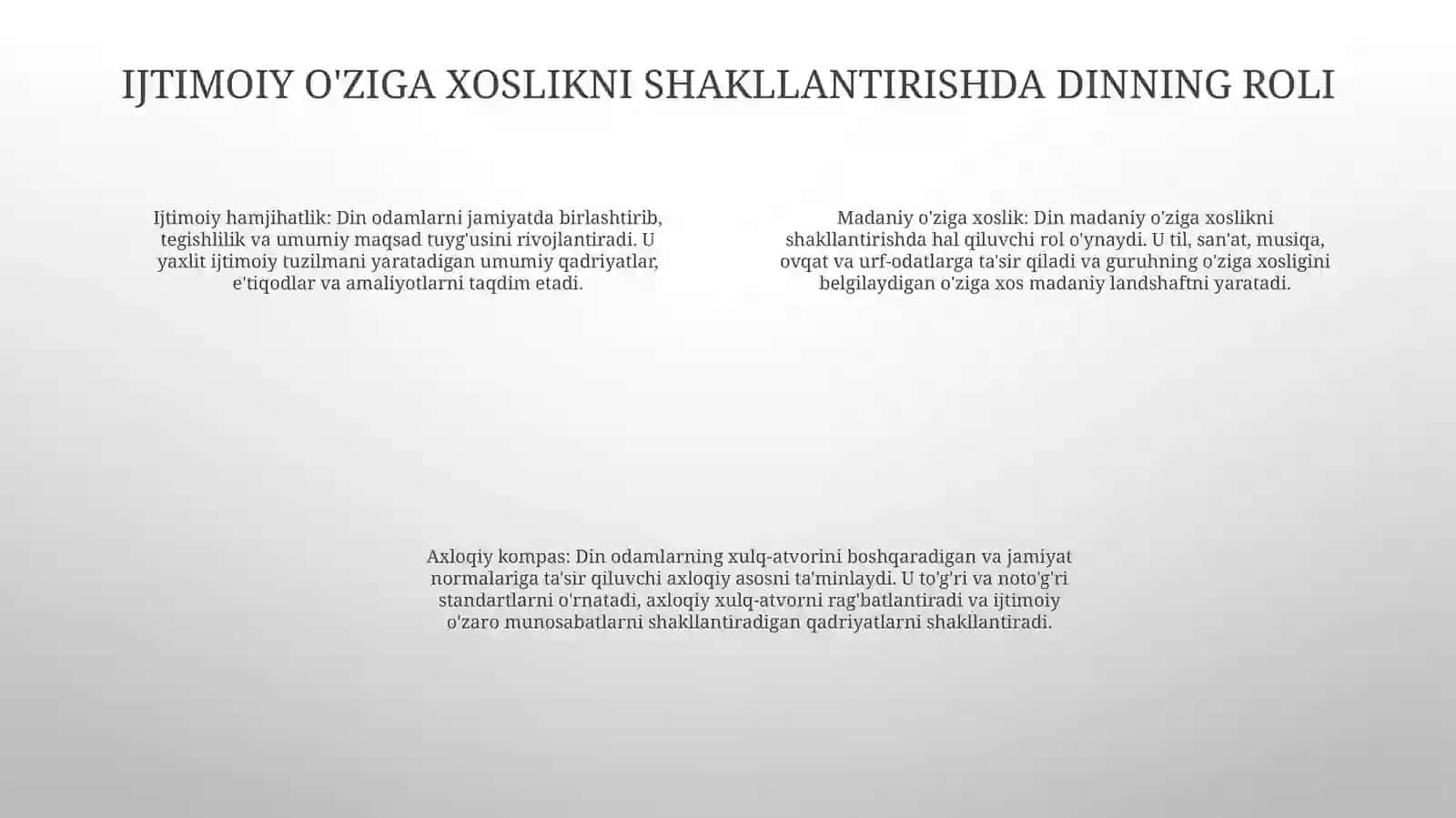 Din Ijtimoiy Madaniyat Hodisa 3