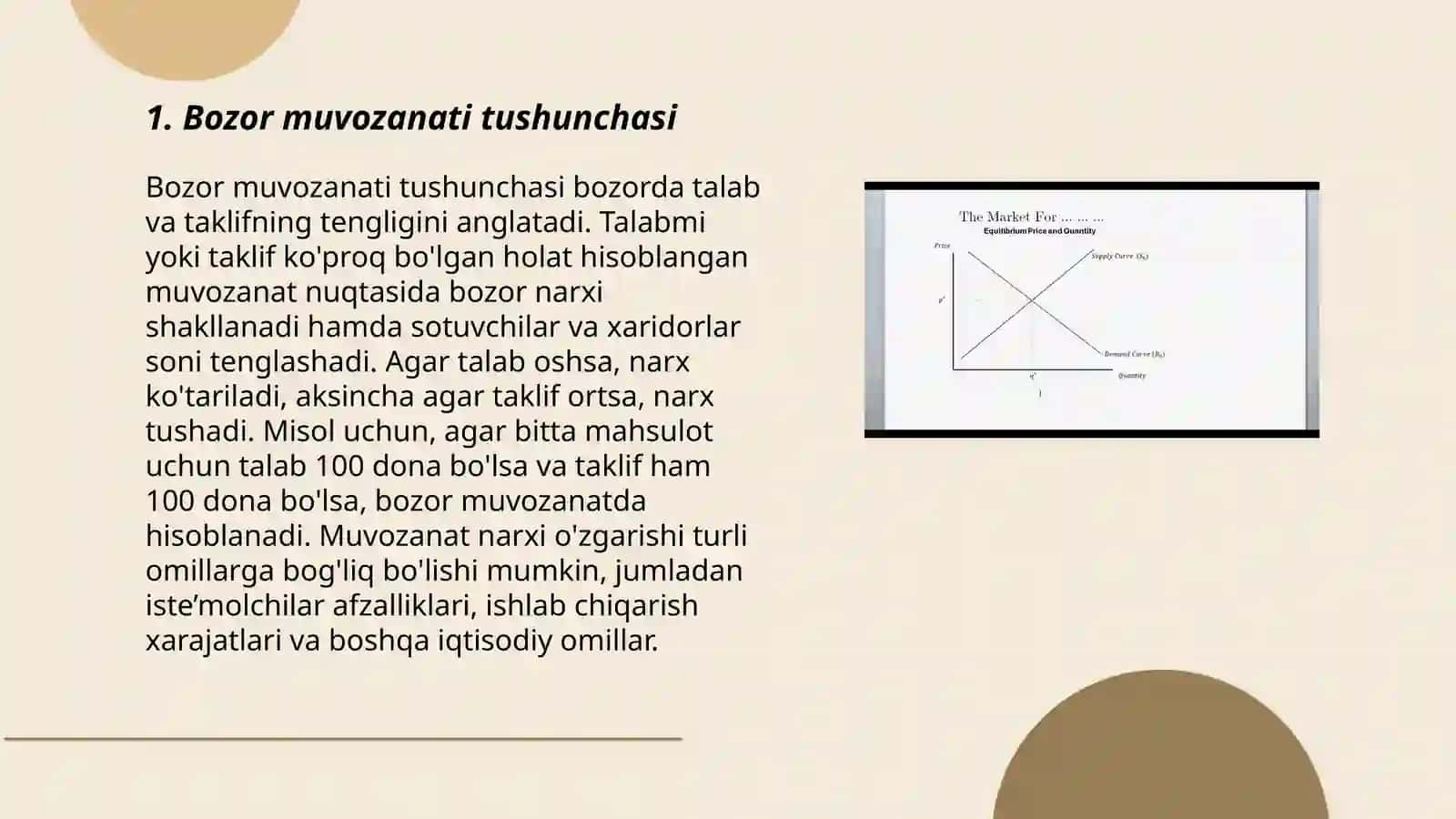 Bozor muvozanati 3