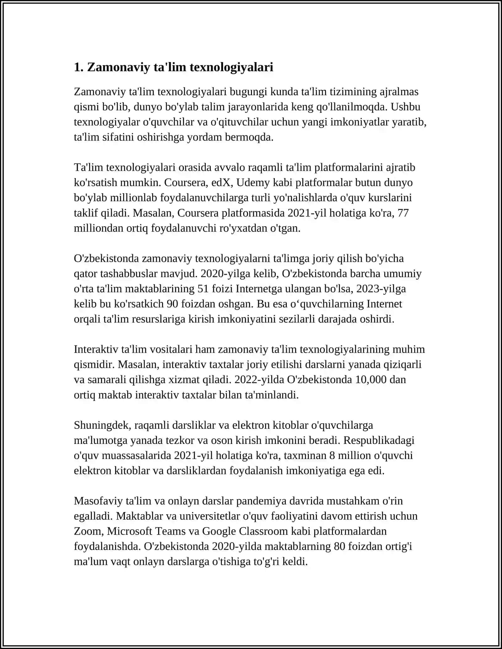 ANIQ VA TABIIY FANLAR YOʻNALISHIDAGI AKADEMIK LITSEYLARDA MEXANIK TOʻLQINLAR BOBINI OʻQITISHNING ZAMONAVIY METODLARI 3