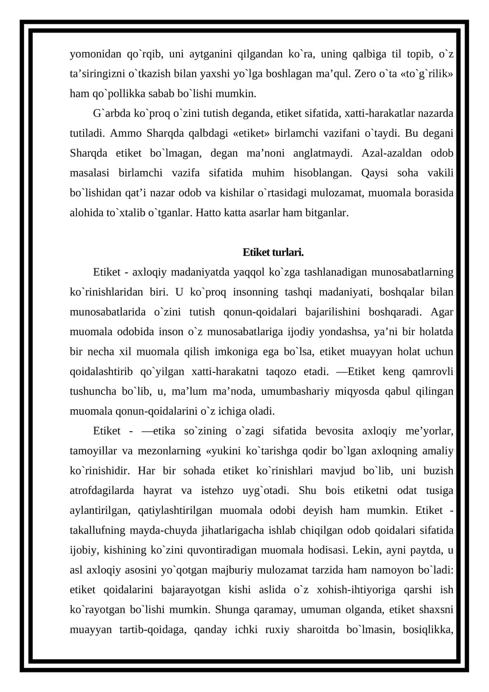 Davlat xizmatchisining etiketi 3