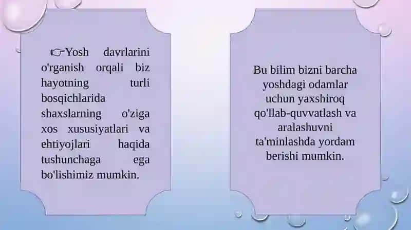 YOSH DAVRLARINI RIVOJLANISHINI DAVRLARGA BO'LISH MUAMMOSI 3