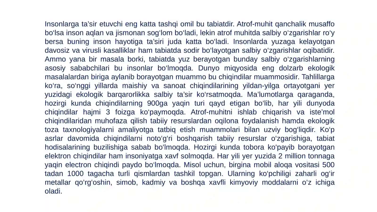 Sanoat chiqindilarini qayta ishlash va ulardan foydalanish 3