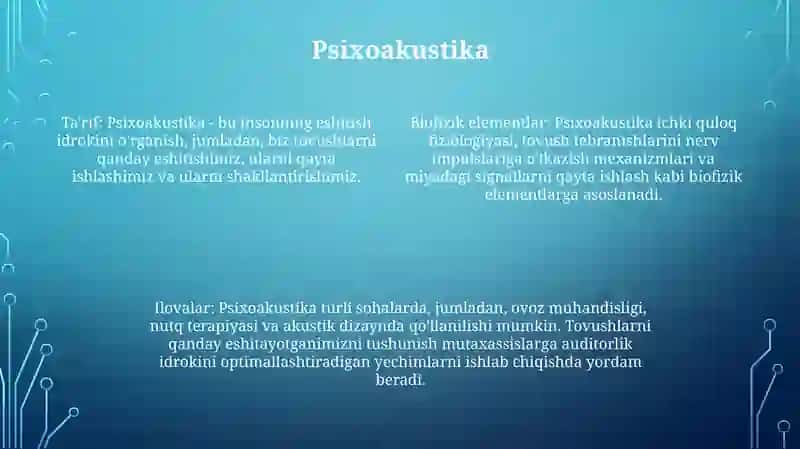 Eshitish Biyofizikasi Elementlari 3