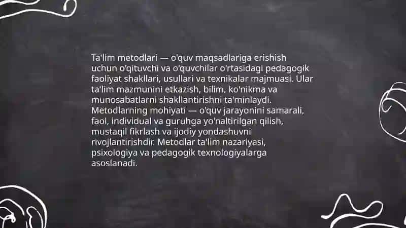 Ta'lim Metodlari Haqida Umumiy Tushuncha 3