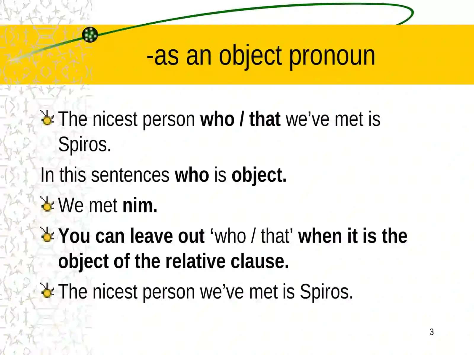 Defining relative clauses 3