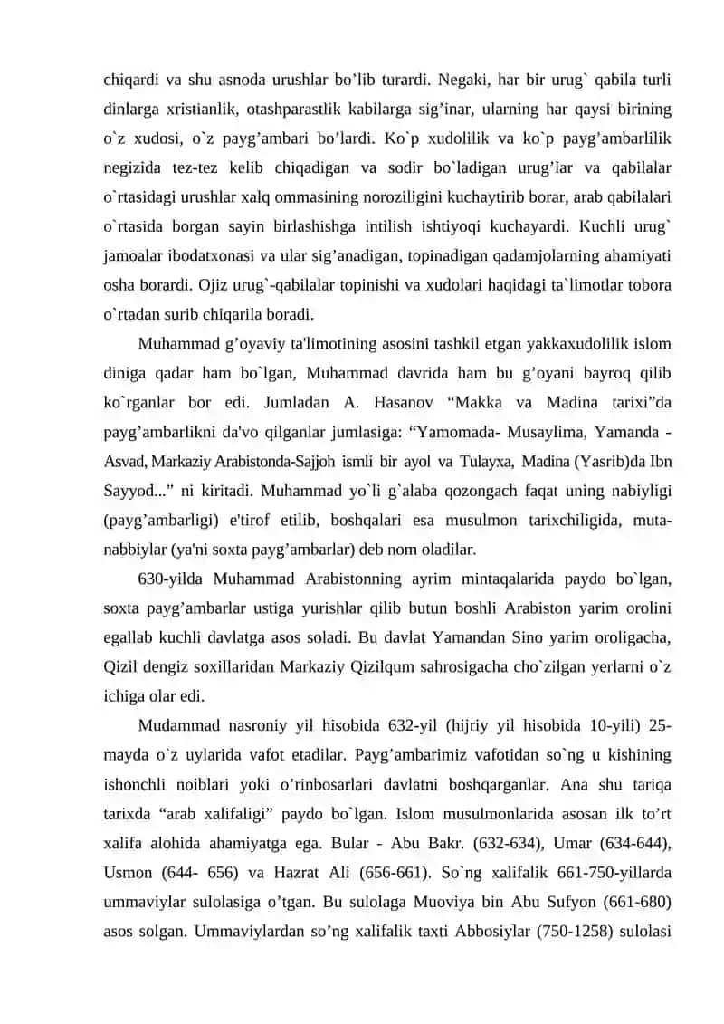 Arab xalifaligi davrida O’rta Osiyo 3