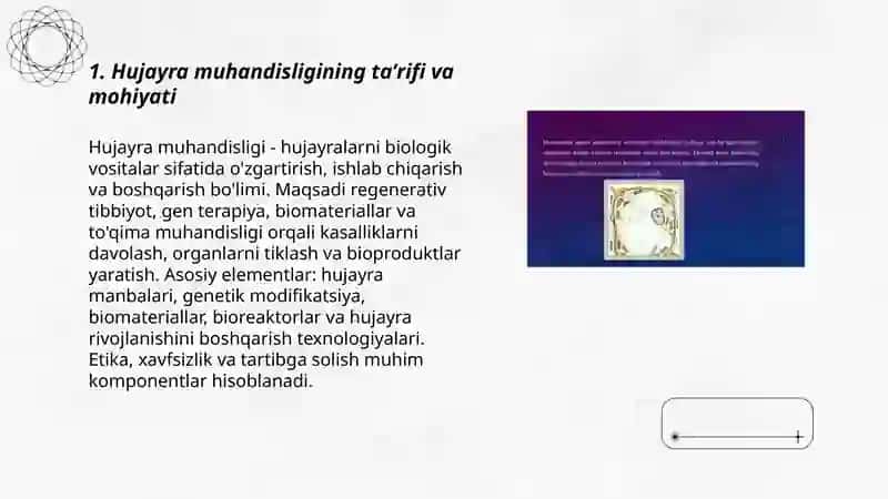 Hujayra muhandisligining mohiyati va vazifalari 3