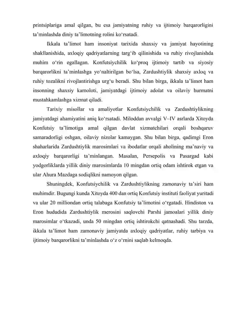 Konfutsiychilik va Zardushtiylik dini 3