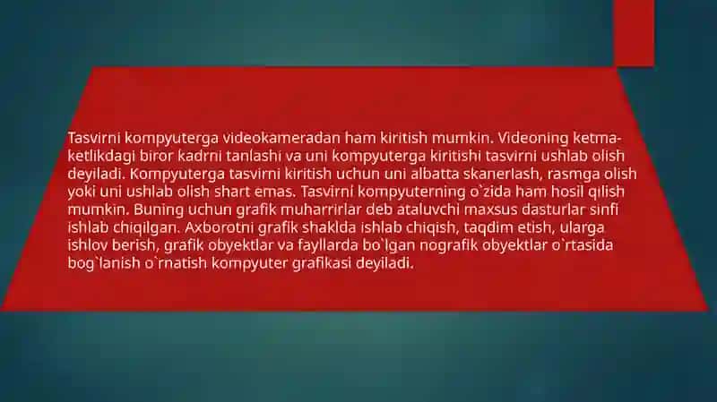 Tasvirni taqdim etish asoslari 3