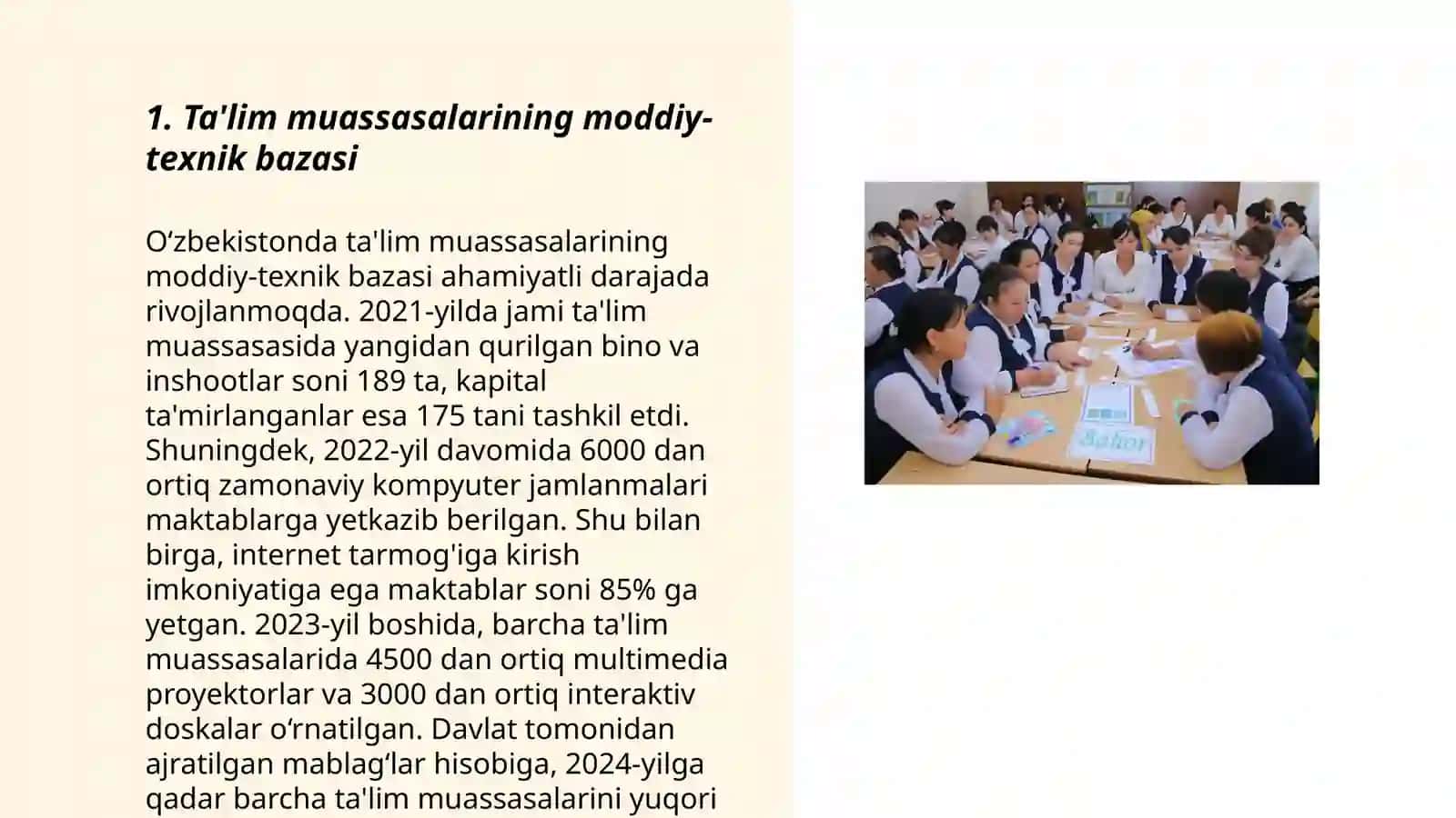 Tarbiya jarayonini tashkil etishda moddiy-texnik taʼminot 3