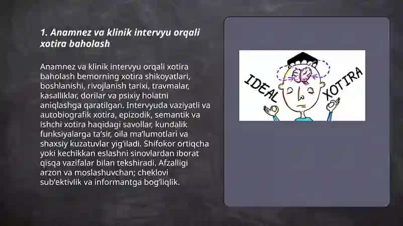 Hotirani aniqlash metodlari 3