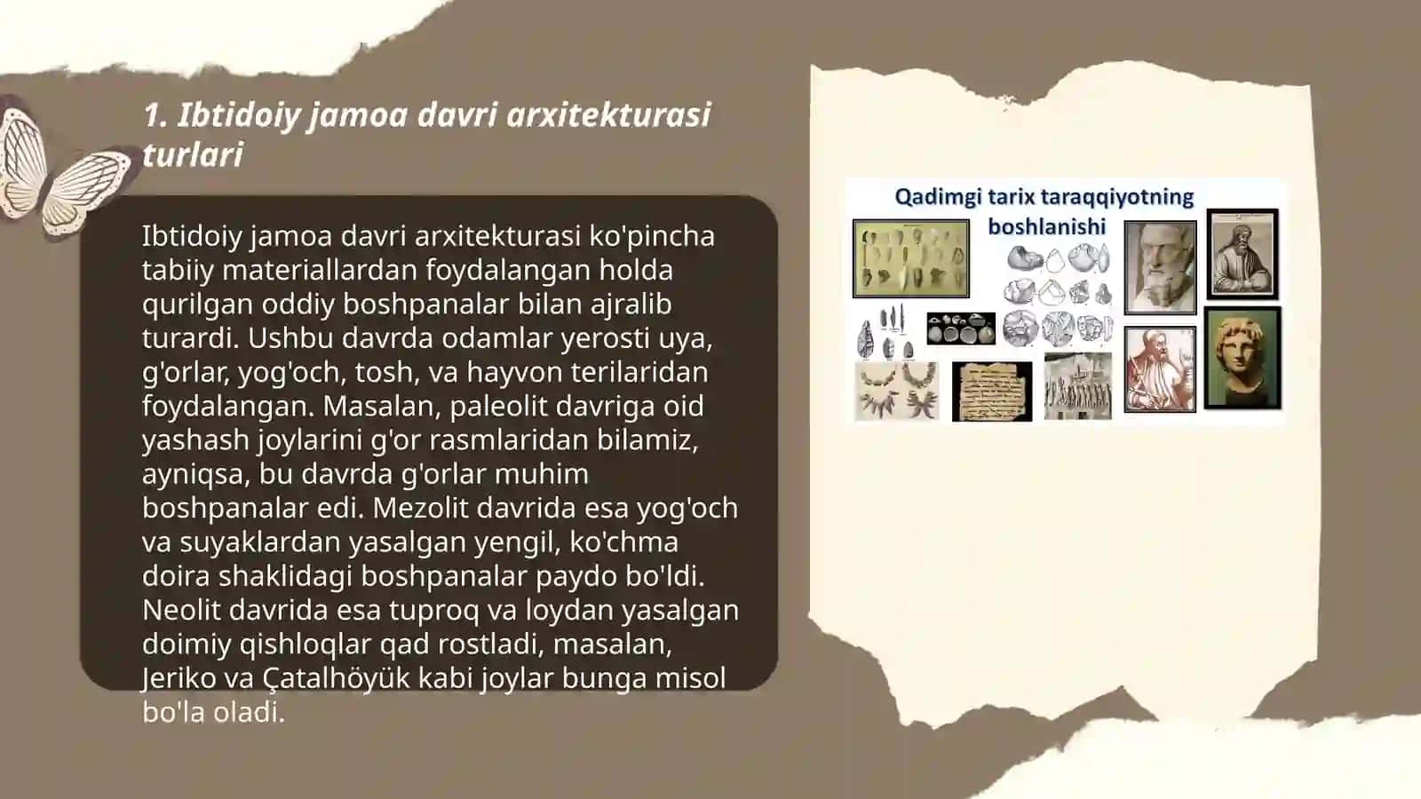 Ibtidoiy jamoa davri arxitekturasi 3