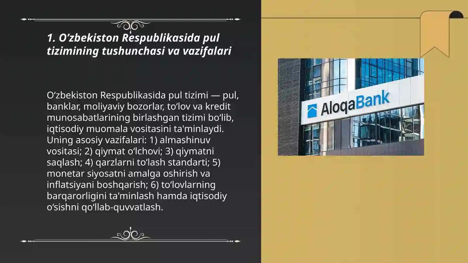 O’zbekiston Respublikasida pul tizimi va uning Rivojlanish Tarixi 3