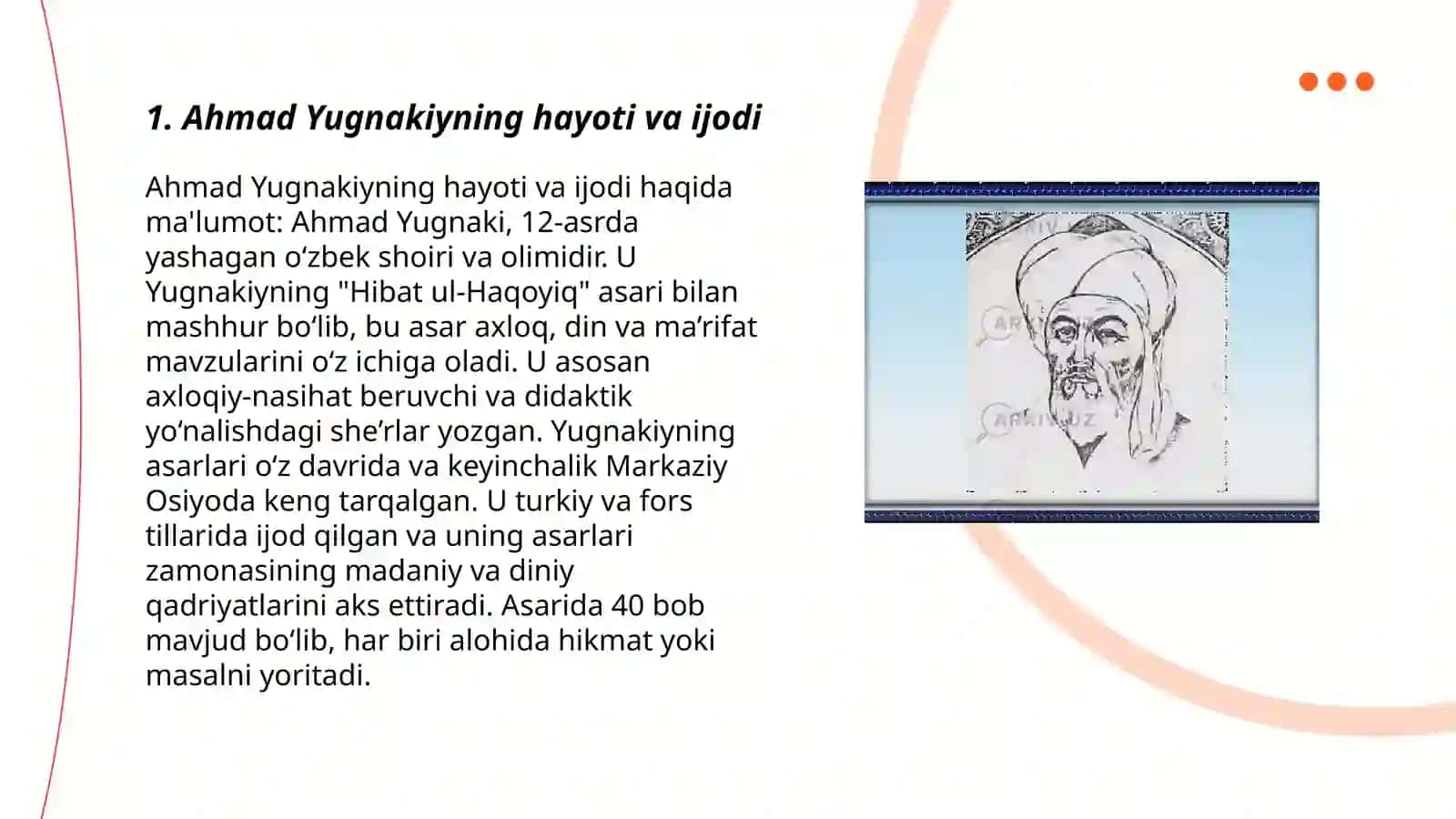 Ahmad Yugnakiyning "Hibbat ul-haqoyiq" dostoni 3