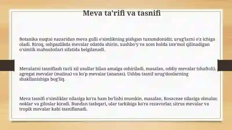 Meyoz va uning xillari 3