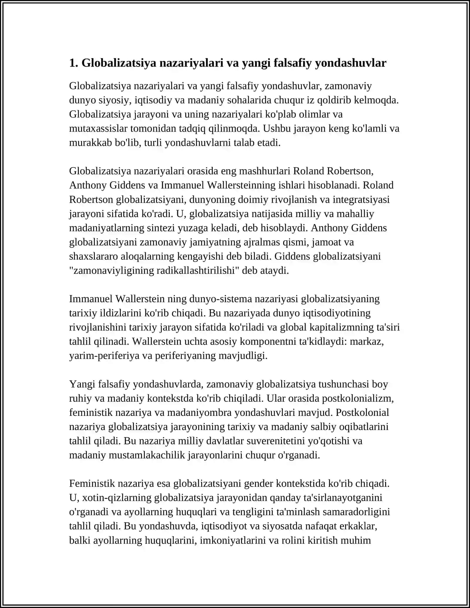 GLOBALLASHUV YANGI FALSAFIY MAVZI GLOBALLASHUV HODISASI VA GLOBALISTIKA 3