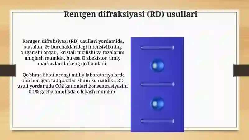 CO2 kationini aniqlashning fizik-kimyoviy va analitik tahlil qilish usullari 3
