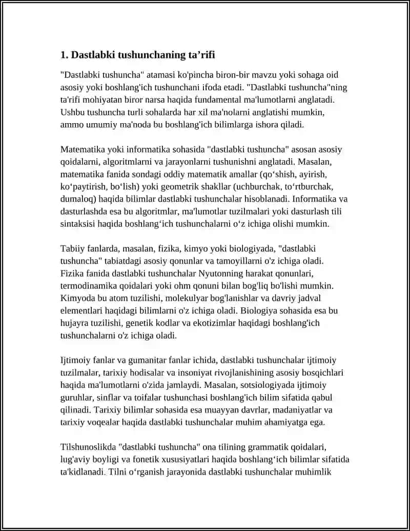 Dastlabki Tushuncha 3