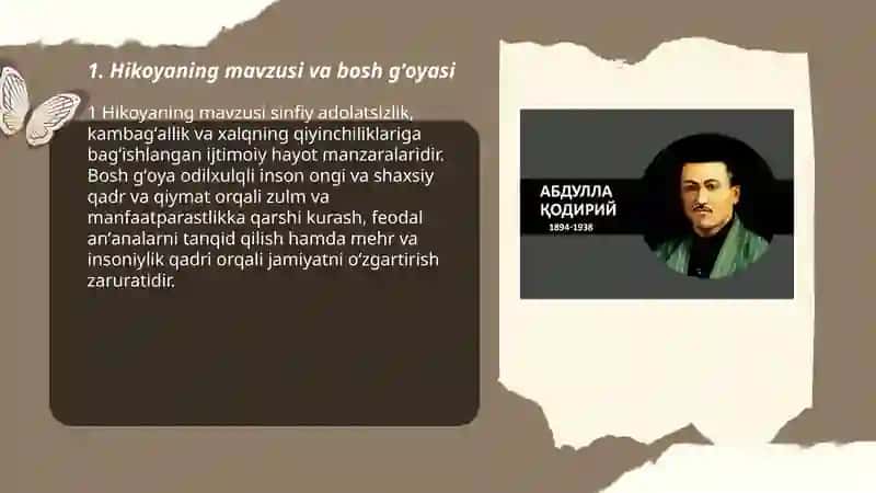 Abdulla Qodiriyning "Uloqda" hikoyasi 3