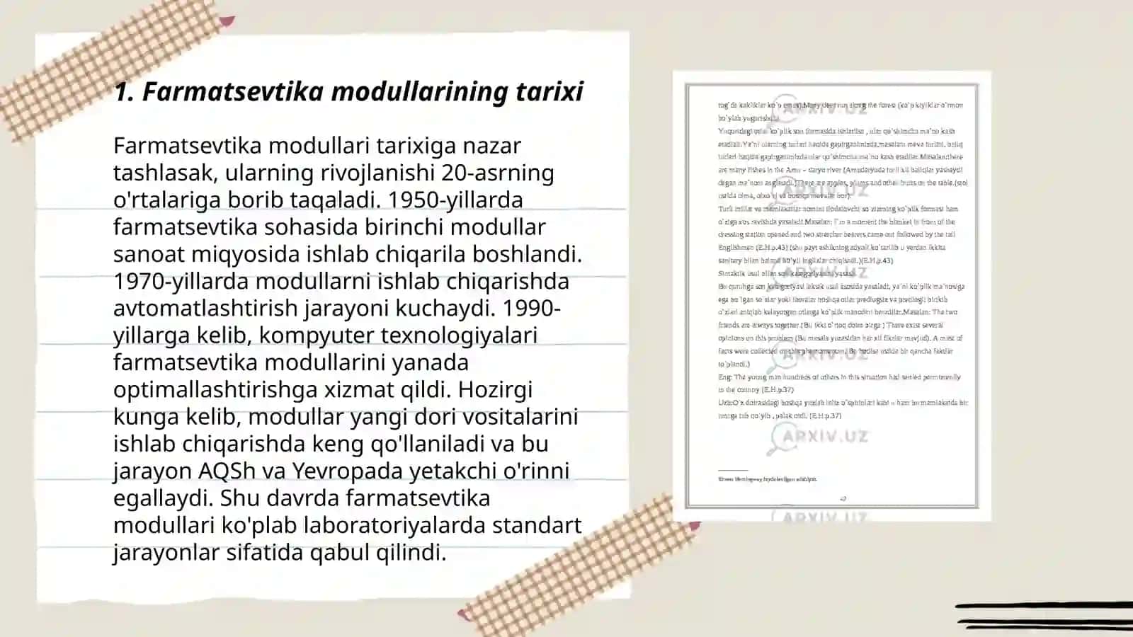 Hozirgi zamon farmatsevtika modullarining rivojlanish tarixi 3