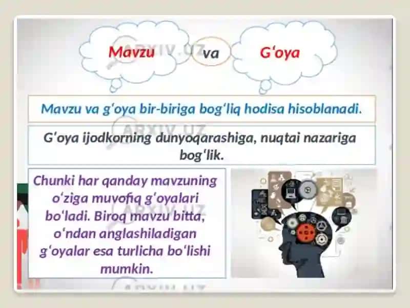Badiiyasardag’oya va mavzu tahlili 3