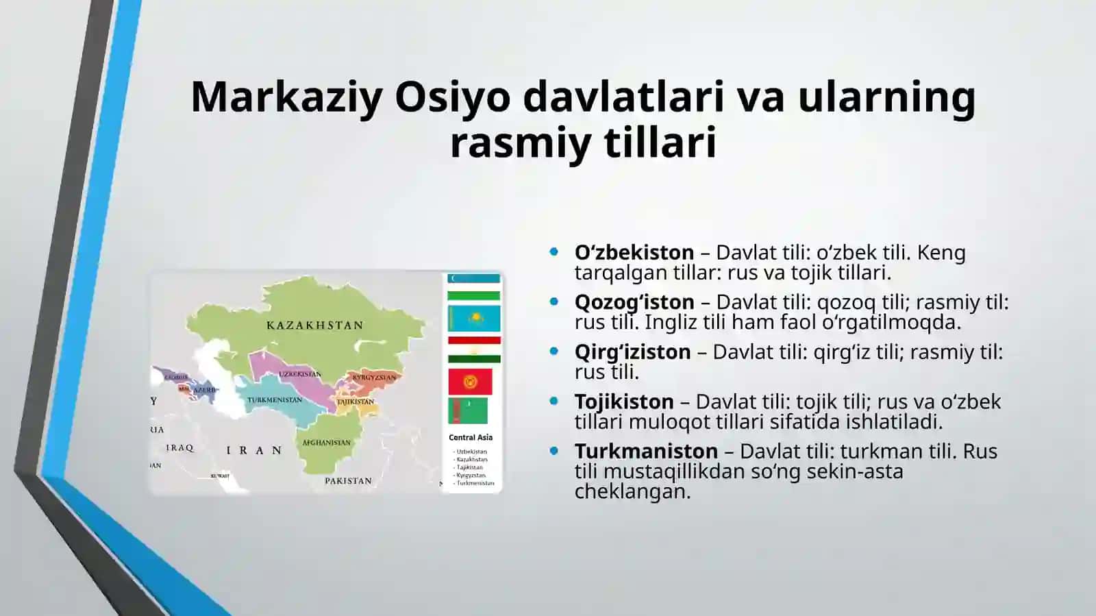 Markaziy Osiyo davlatlaridagi til siyosati 3
