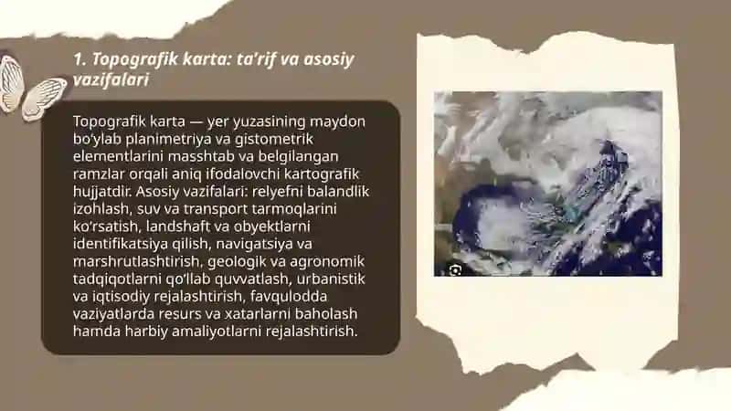 Topografik kartalar. Aero va kosmik suratlar 3