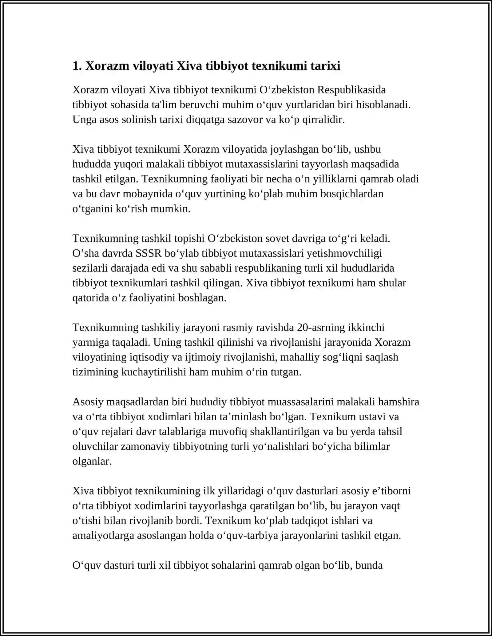 XORAZM VILOYATI KHIVA MEDICAL TEXNIKUM 3