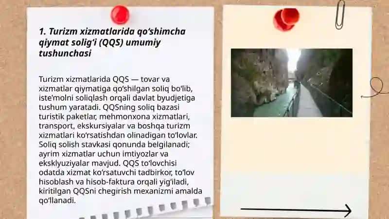 Turizm narxlari tizimi va soliqlar (qo'shimcha qiymat) 3