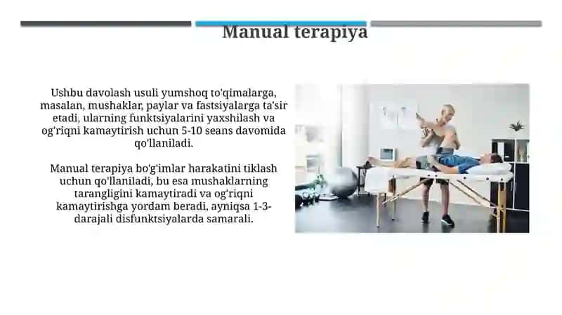 Tayanch harakat tizimi kasalliklarida reabilitatsiya usullari 3
