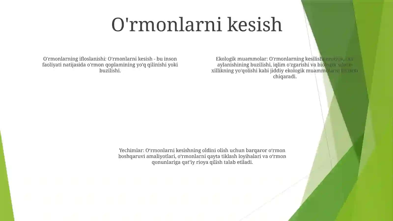 Yirik Ekologik Muammolar Va Ularning Yechimi 3