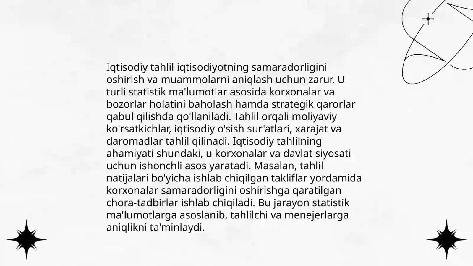 Iqtisodiy Tahlil Fanining Vazifalari 3