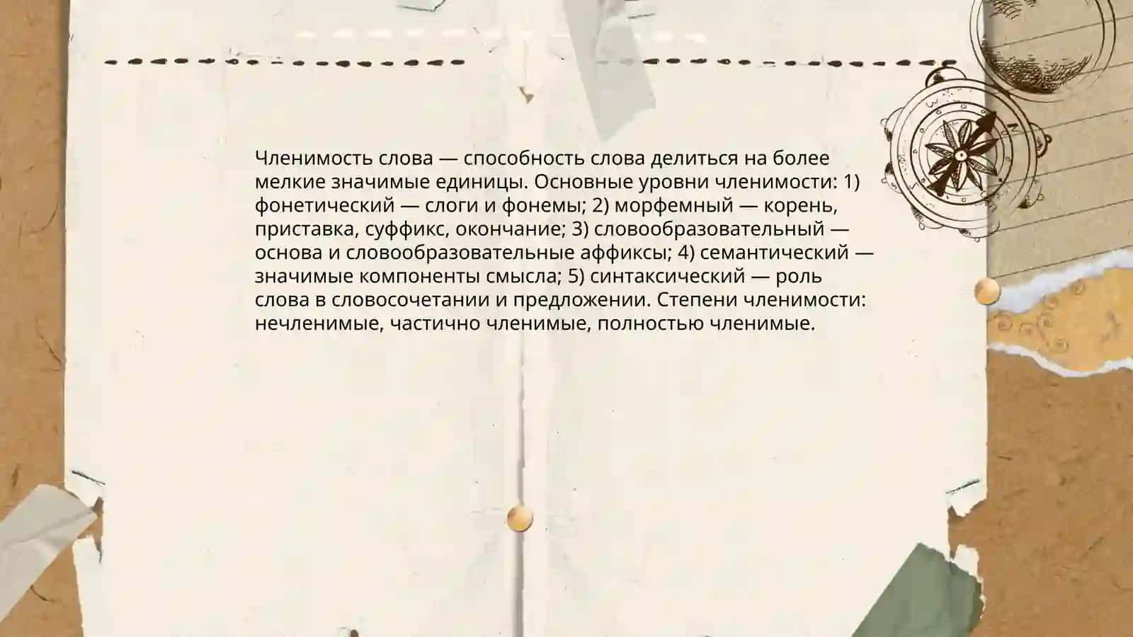 Проблема разной степени членимости русских слов 3